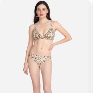 JOHNNY WAS ANIMAL PRINT BIKINI SET /TOP +BOTTOM M